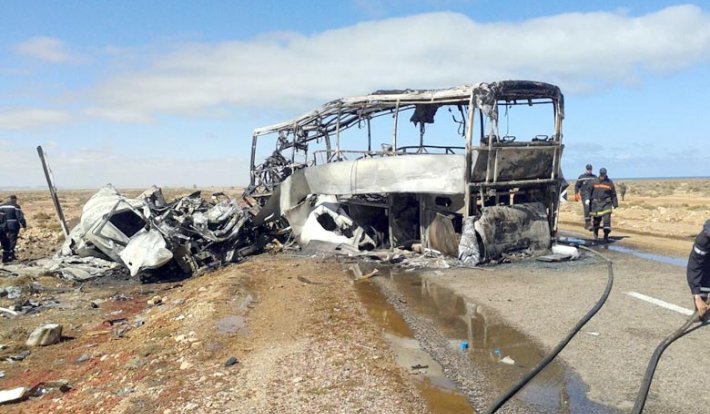 Hassad se rend sur les lieux de l'accident de Tan-Tan