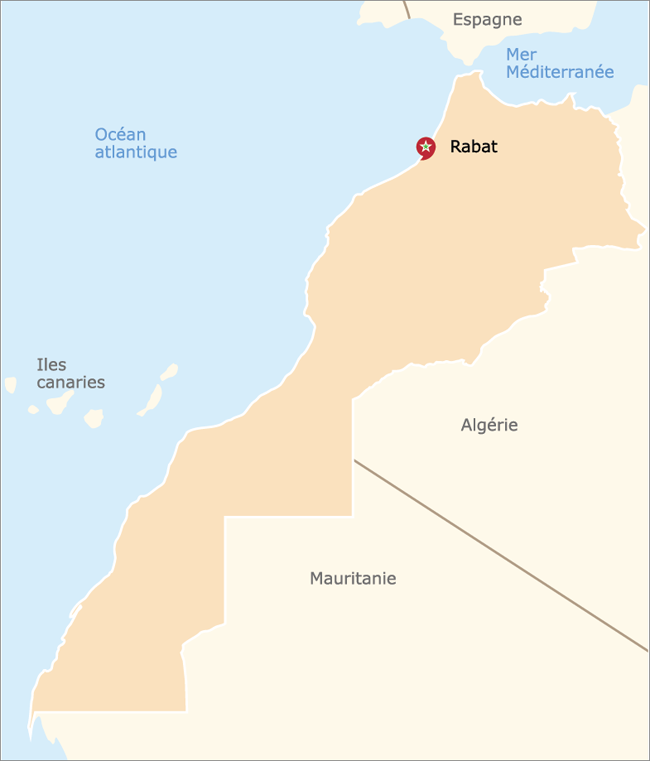 Carte du Royaume du Maroc